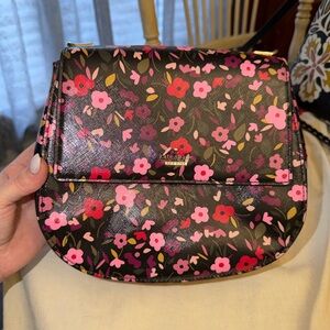Kate Spade Black Floral Crossbody Bag
